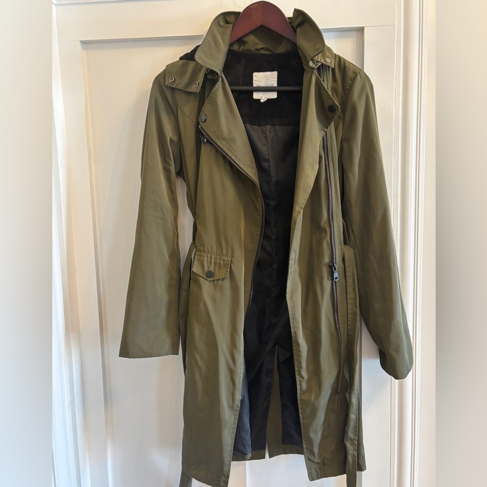 Anthropologie Avec Les Filles moto lined trench coat